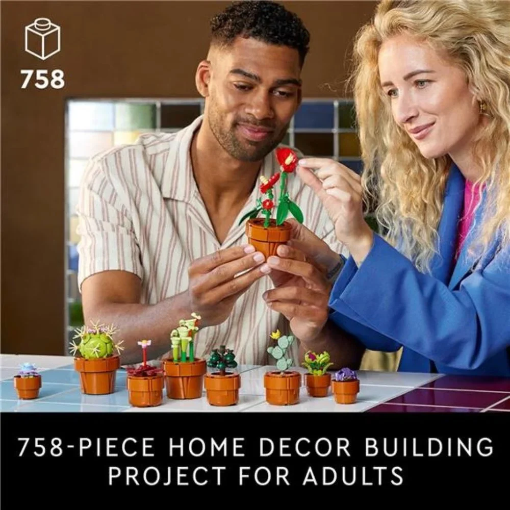 Icons Tiny Plants Creative‎ Building Set for Adults, Gift for Valentines Day